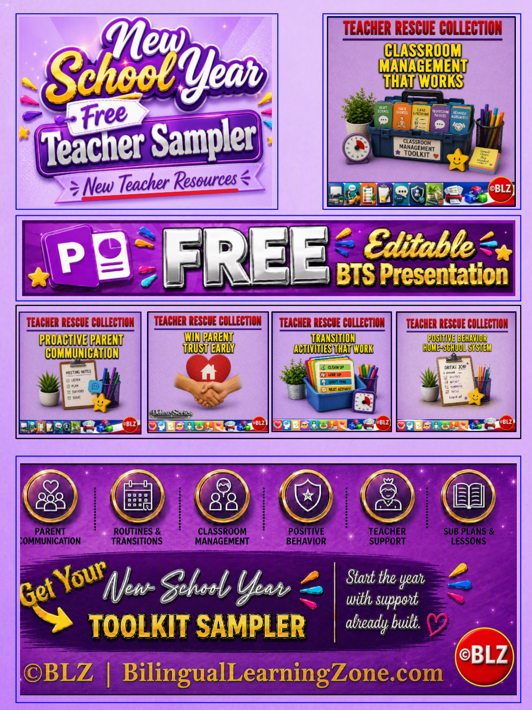 New School Year Free Teacher Sampler — New Teacher Resources pin