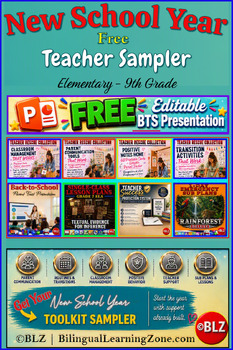 New School Year Teacher Sampler + FREE | Editable | BTS Presentation cover