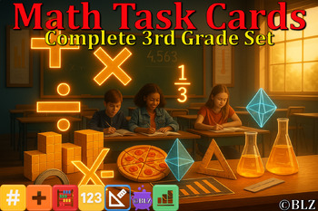 Grade 3 Math Task Cards | CCSS All Domains Bundle