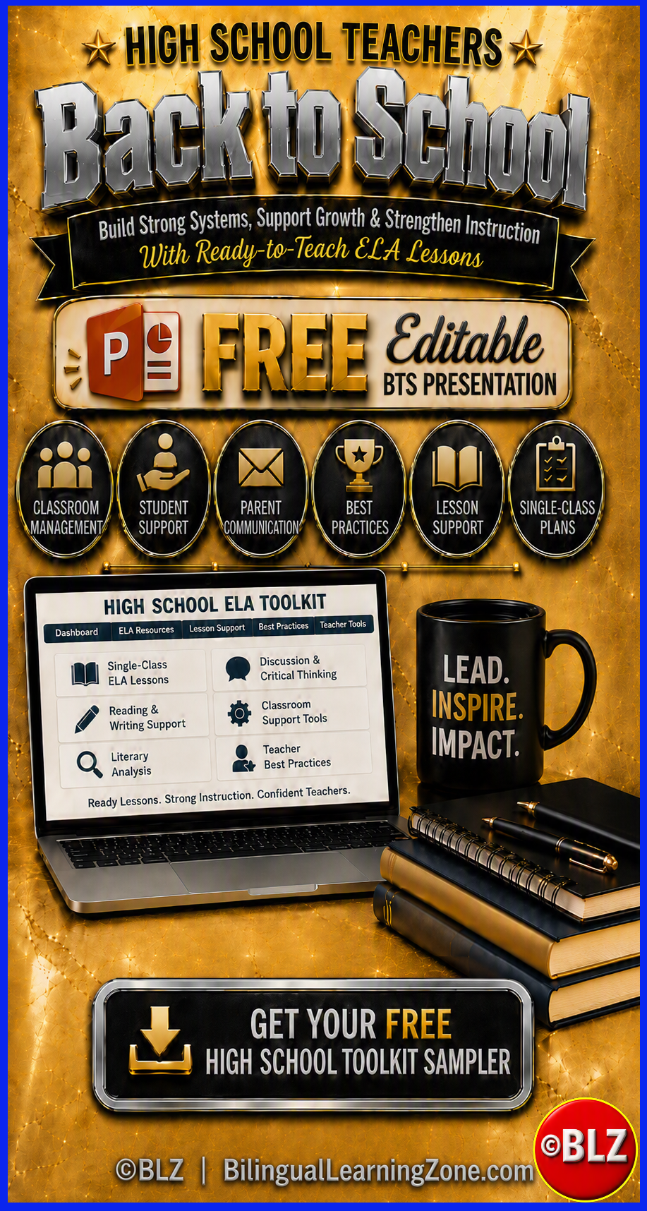 High School Teacher Back to School sampler poster