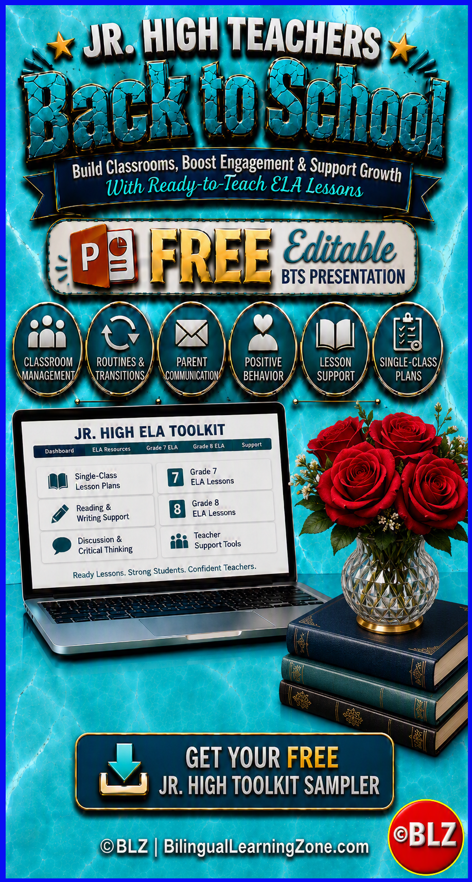 Jr. High Teacher Back to School sampler poster